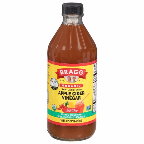 Bragg® Organic Apple Cider Vinegar Honey Cayenne Wellness Cleanse Perspective: front