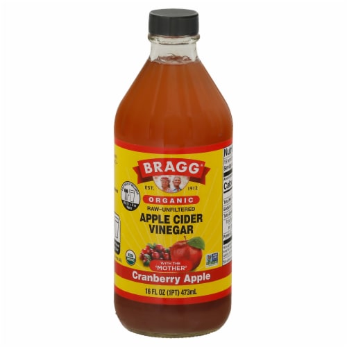 Bragg Organic Cranberry Apple Enhanced Apple Cider Vinegar Perspective: front
