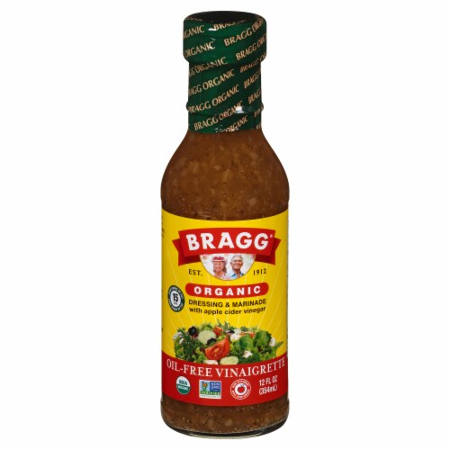 Bragg® Organic Apple Cider Vinegar Oil-Free Vinaigrette Salad Dressing & Marinade Perspective: front