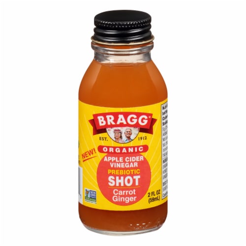 Bragg® Organic Carrot Ginger Apple Cider Vinegar Prebiotic Shot Perspective: front
