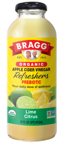 Bragg® Organic Lime Citrus Apple Cider Vinegar Refresher Perspective: front