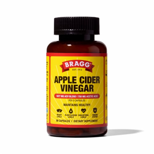 Bragg® Apple Cider Vinegar Dietary Supplement Capsules Perspective: front