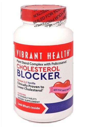 Vibrant Health Cholesterol Blocker Capsules Perspective: front