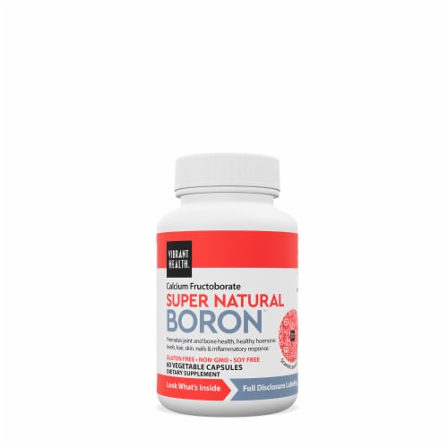 Vibrant Health Super Natural Boron Capsules Perspective: front