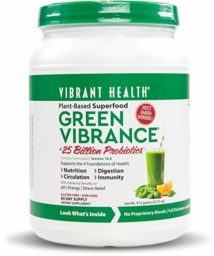 Vibrant Health Green Vibrance Powder Perspective: front
