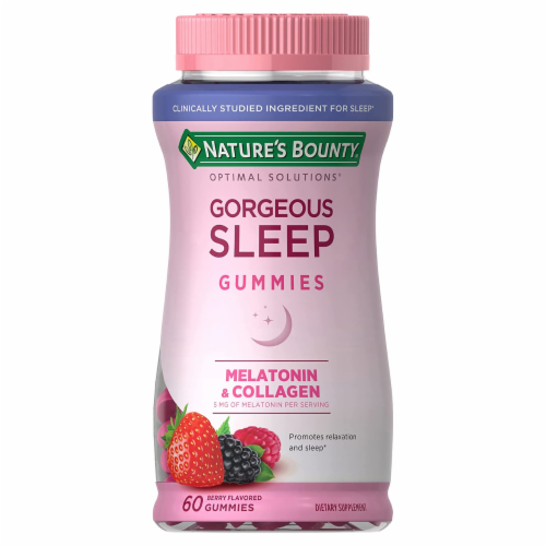 Nature's Bounty, Optimal Solutions, Gorgeous Sleep, Berry, 60 Gummies -  iHerb