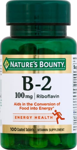 Nature's Bounty B2 Tablets 100mg Perspective: front