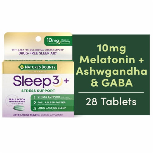 Nature's Bounty® Sleep3 + Stress Support Tri-Layer Tablets Perspective: front