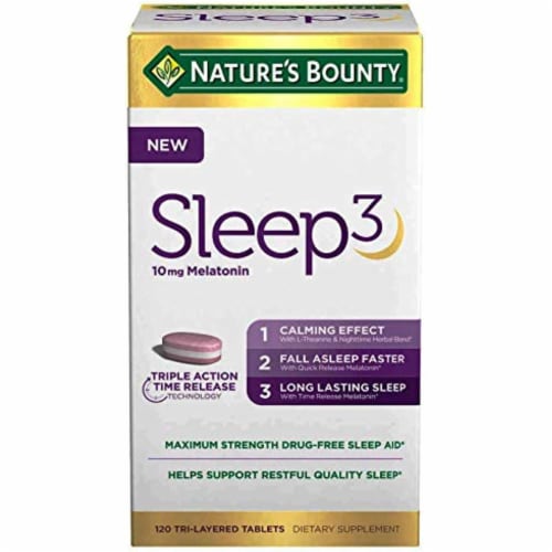 Natures`s Bounty Sleep 3-120 Tablets Perspective: front