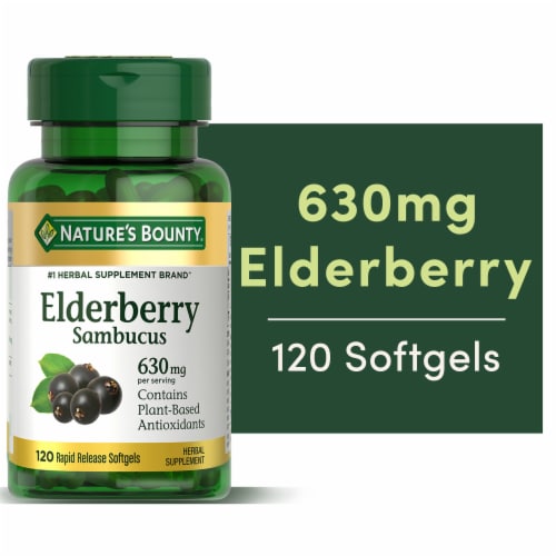 Nature's Bounty® Elderberry Softgels Perspective: front