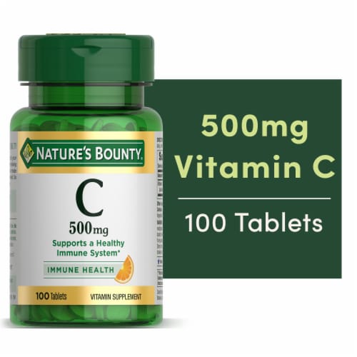 Nature's Bounty® Vitamin C Tablets 500mg Perspective: front