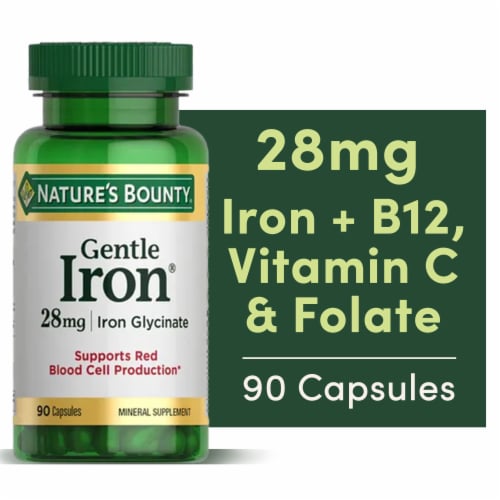 Nature's Bounty® Gentle Iron® Capsules 28mg Perspective: front
