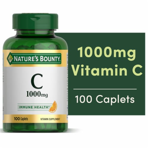 Nature’s Bounty Vitamin C 1000mg Immune Support Caplets Perspective: front