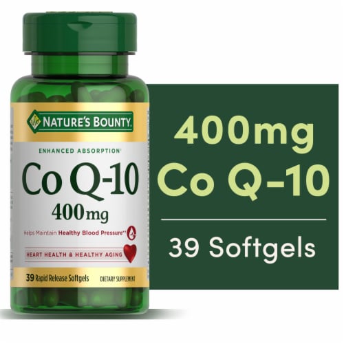Nature's Bounty 400mg Co Q-10 Softgels Perspective: front