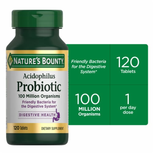 Nature's Bounty Acidophilus Probiotic Tablets Perspective: front