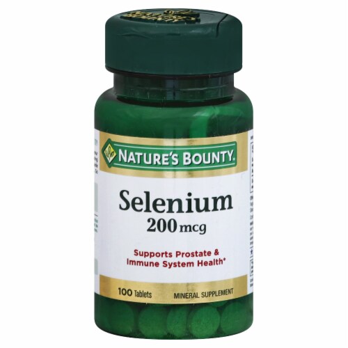 Nature's Bounty Selenium Tablets 200mcg Perspective: front