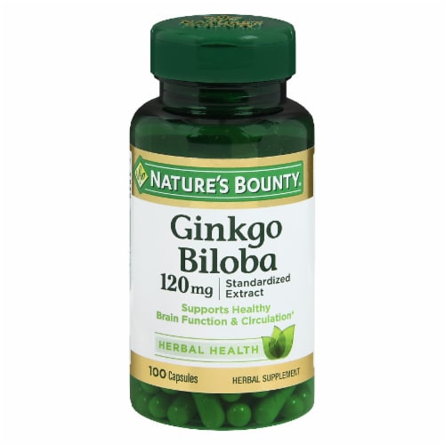 Nature's Bounty® Ginkgo Biloba Capsules 120mg Perspective: front