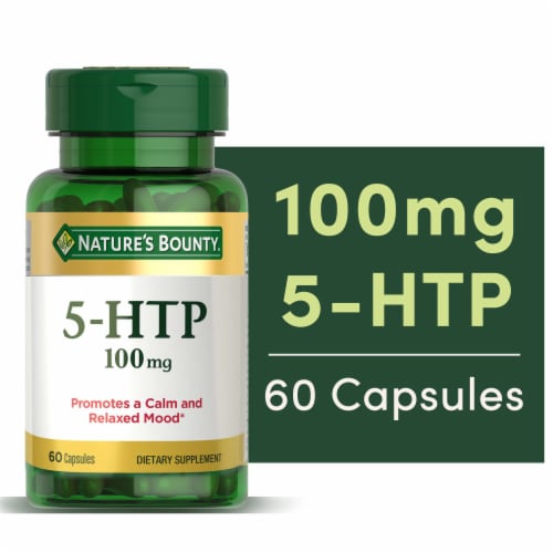 Nature's Bounty 5-HTP 100mg Capsules Perspective: front
