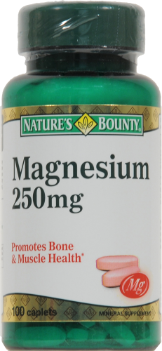 Nature's Bounty Magnesium Caplets Perspective: front