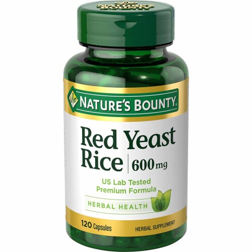 Nature's Bounty Red Yeast Rice Capsules 600mg Perspective: front