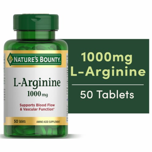 Nature's Bounty L-Arginine 1000 mg Capsules Perspective: front