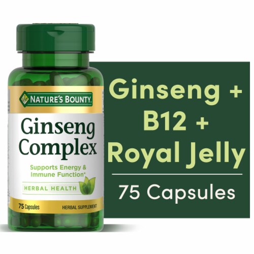 Nature's Bounty Ginseng Complex Capsules Perspective: front