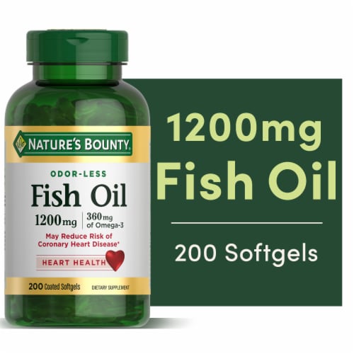 Nature's Bounty Odorless Fish Oil 1200mg Perspective: front