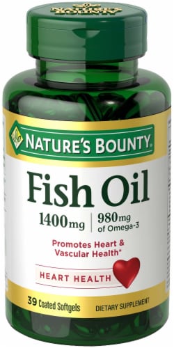 Nature's Bounty® Fish Oil 1400mg Softgels Perspective: front