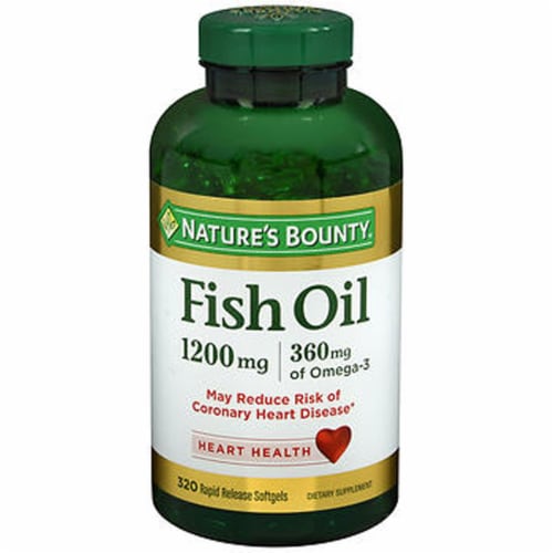Nature's Bounty Fish Oil 1200mg Softgels Perspective: front