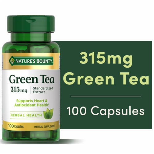 Nature's Bounty Green Tea Extract with EGCG 315 mg Capsules Perspective: front