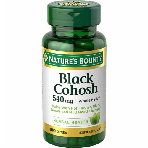 Nature's Bounty Black Cohosh Capsules 540mg Perspective: front