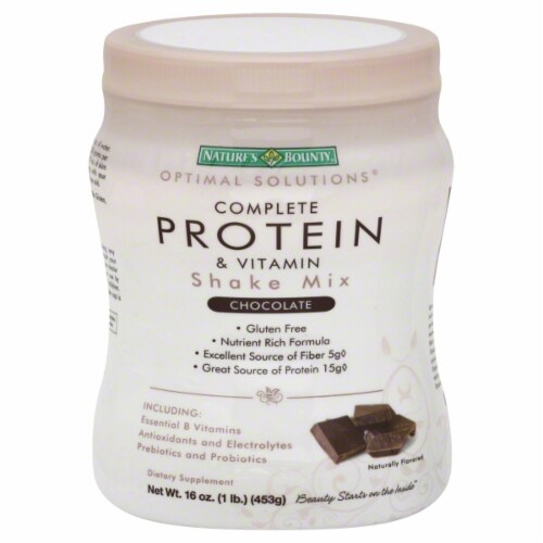 Nature's Bounty Complete Protein & Vitamin Chocolate Shake Mix, 16 Oz -  Kroger