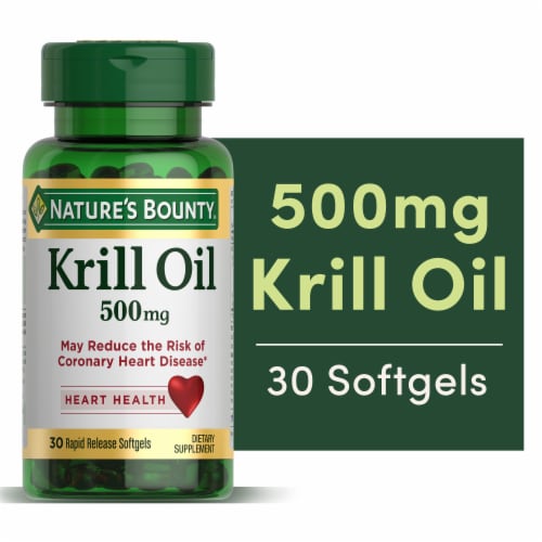 Nature's Bounty Krill Oil 500mg Softgels Perspective: front