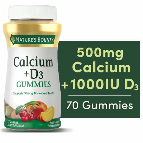 Nature's Bounty Calcium + Vitamin D3 Gummies Perspective: front