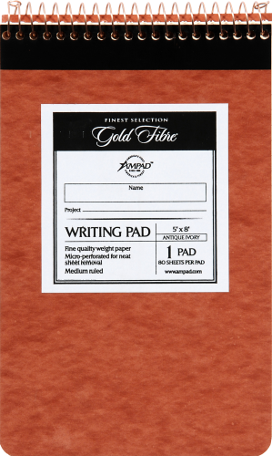 Ampad™ Gold Fibre Retro Notepad Perspective: front