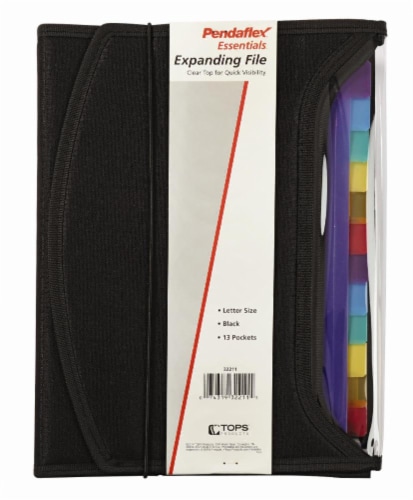 Pendaflex Essentials Letter Size Expanding File - Black Perspective: front