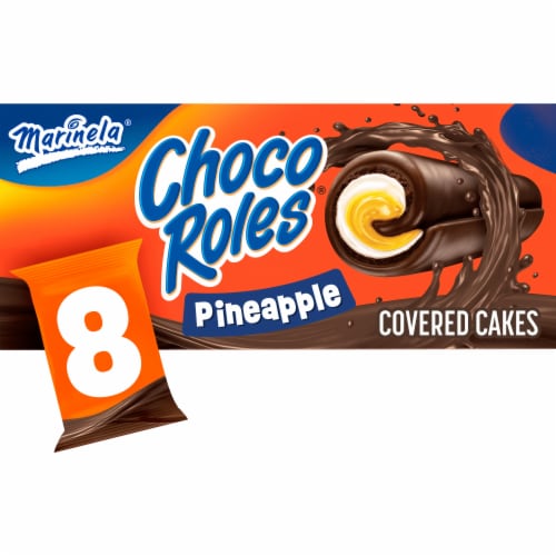 Marinela® Choco Roles® Pineapple Creme Filled Cakes Perspective: front