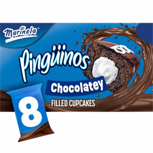 Marinela Pingüinos Chocolate Crème Filled Cupcakes Perspective: front