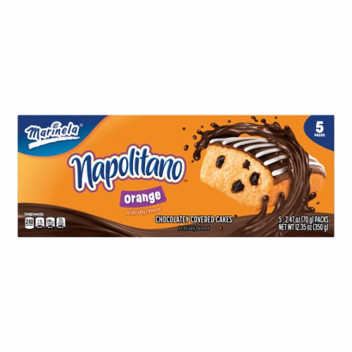 Marinela® Napolitano™ Orange Cakes with Raisins Perspective: front