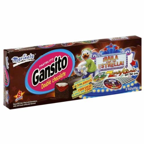 Marinela Gansito Double Chocolate Cake Perspective: front