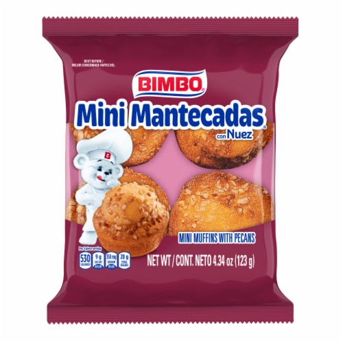 Bimbo Mini Mantecadas Vanilla Pecan Muffins Perspective: front