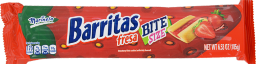 Marinela® Strawberry Barritas Fresa Perspective: front