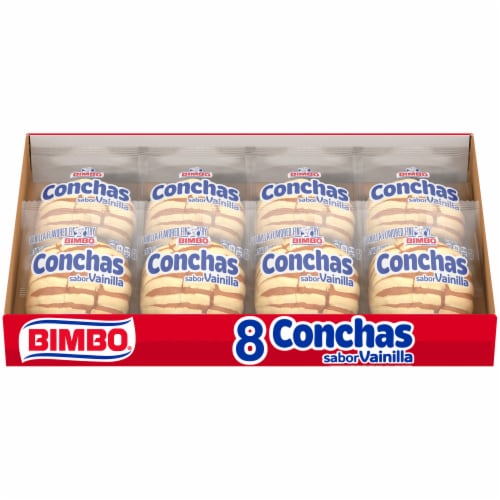 Bimbo Conchas Vanilla Flavored Fine Pastry Perspective: front