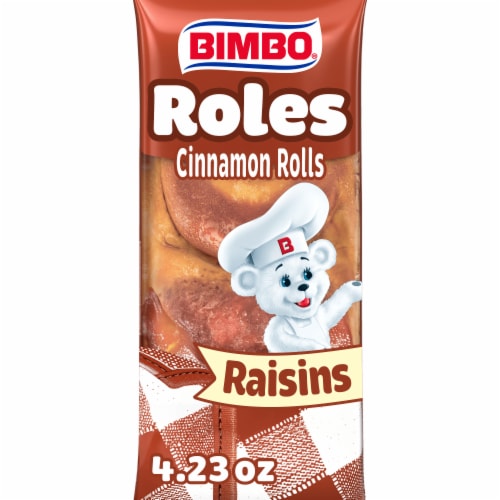 Bimbo Roles de Canela con Pasas Raisin Cinnamon Rolls Perspective: front