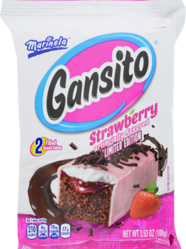 Marinela Gansito Strawberry Flavored Snack Cakes Perspective: front