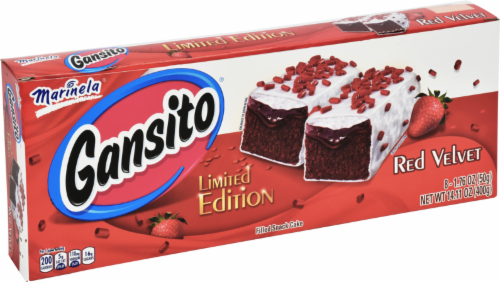 Marinela Gansito Red Velvet Cakes Perspective: front
