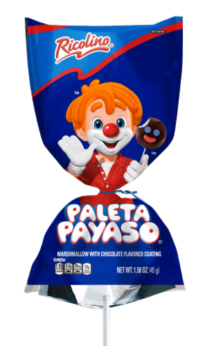 Ricolino® Paleta Payaso® Marshmallow Lollipop Perspective: front