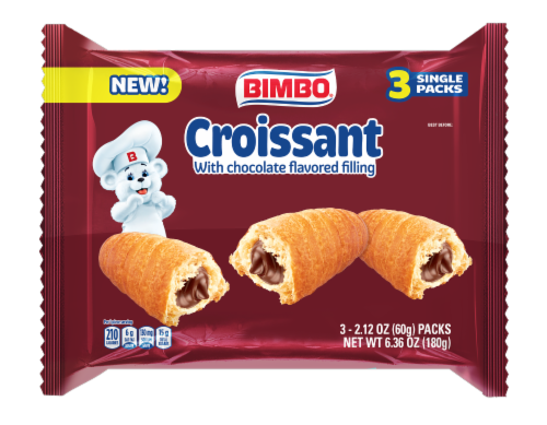 Bimbo® Croissants with Chocolate Filling Perspective: front