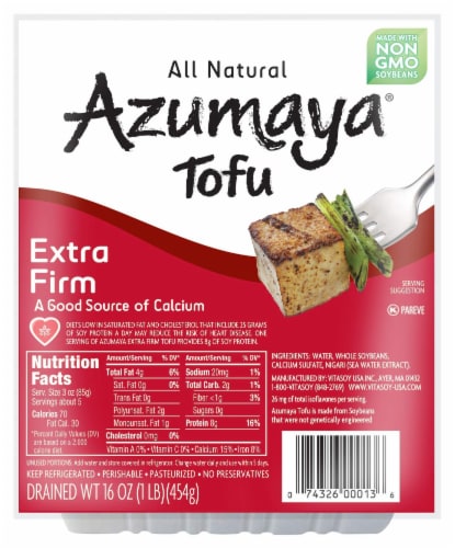 AZ Extra Firm Tofu Perspective: front