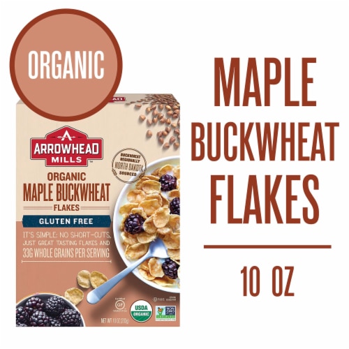 Arrowhead Mills Maple Buckwheat Flakes Organic Cereal Perspective: front